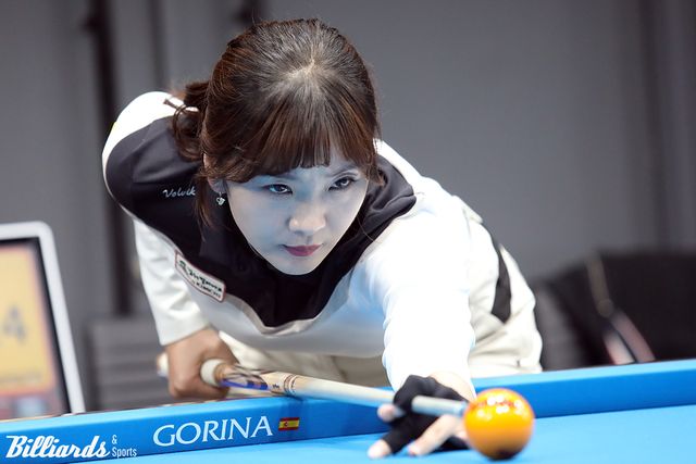 '언더독' 김상아가 '휴온스 LPBA 챔피언십' 준결승에서 '탑독' 백민주(크라운해태)를 상대로 결승 진출에 도전한다.&nbsp; &nbsp;사진=고양/이용휘 기자