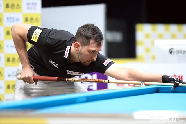 '디펜딩 챔피언' 다비드 마르티네스(크라운해태)가 '휴온스 PBA 챔피언십'에서 8강에 진출하며 우승에 한걸음 더 다가섰다.&nbsp; 사진=고양/이용휘 기자