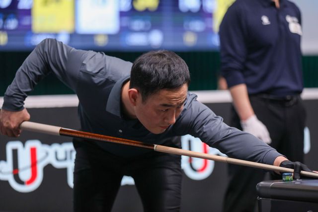 최완영(광주)이 '서울 3쿠션 당구월드컵' 최종예선을 종합순위 1위로 통과하며 본선 32강에 진출했다.&nbsp; 사진=파이브앤식스 제공