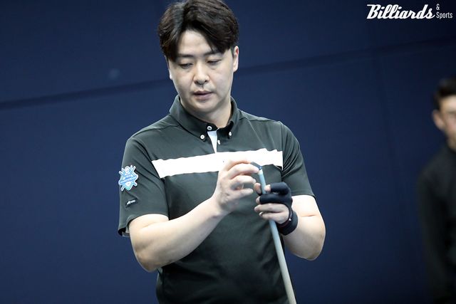 륏피 체네트(하이원리조트)를 꺾고 32강에 오른 김남수.&nbsp;