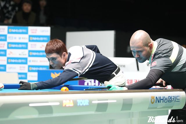 최원준과 비롤 위마즈의 결승전 뱅킹. 사진=고양/이용휘 기자