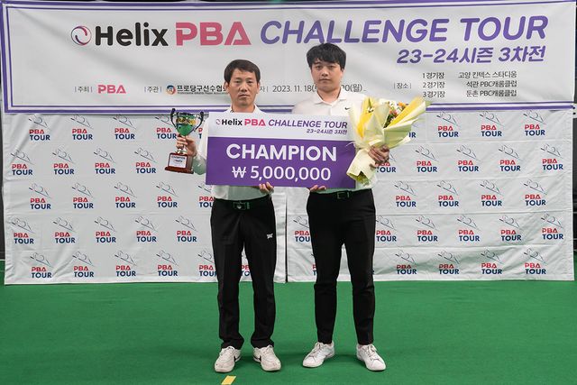 우승 장병대(왼쪽)와 준우승 김정섭.&nbsp;