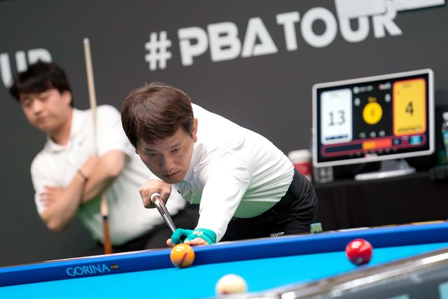 장병대(44)가 20일 '고양 킨텍스 PBA 스타디움'에서 벌어진 프로당구 3부 '챌린지투어' 시즌 3차전을 우승하며 상금랭킹 1위로 올라섰다.&nbsp; &nbsp;사진=PBA 제공&nbsp;