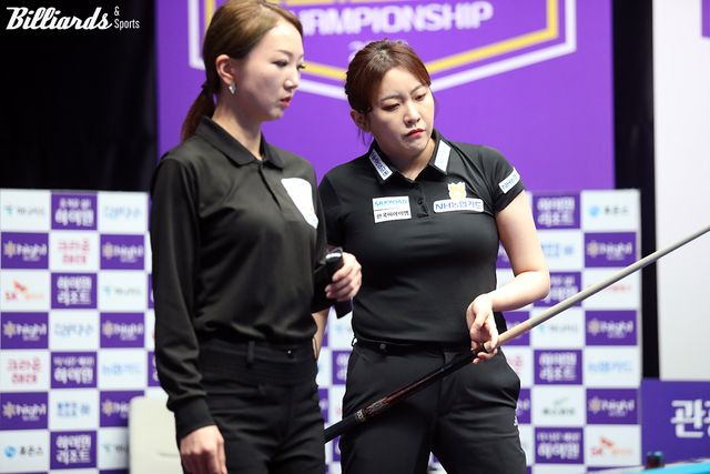 최근 두 차례 투어에서 부진했던 김민아(NH농협카드)가 이번 7차 투어 64강전을 승리하고 32강에 진출했다.