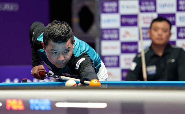 응우옌득아인찌엔은 한국 선수들에게 대부분 발목을 잡혀 5차 투어 16강을 제외하고는 모두 1라운드에서 패했다.&nbsp; 사진=PBA 제공