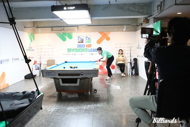 2023 KBF 디비전 리그 포켓9볼 D3리그는 KBF 유튜브를 통해 주요 경기가 방송되었다. 사진=김민영 기자
