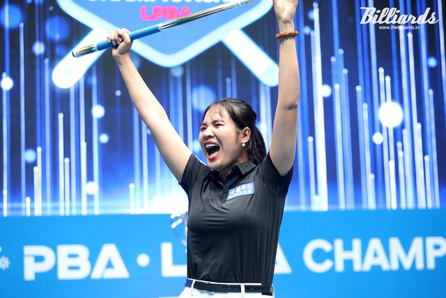 지난 2차 투어 '실크로드&안산 LPBA 챔피언십'에서 우승한 스롱 피아비.