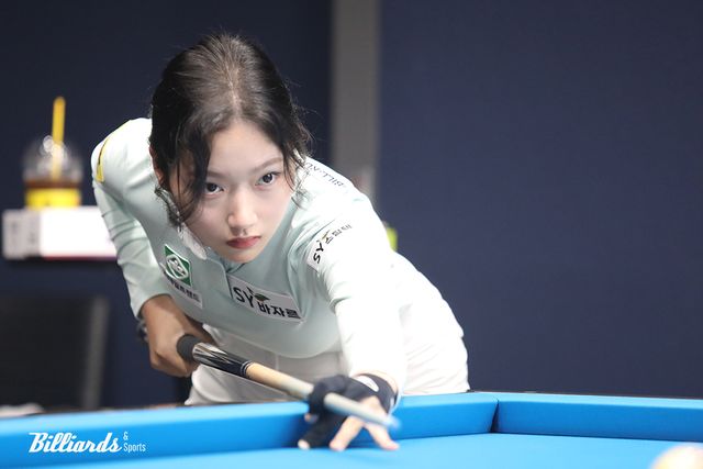 PPQ라운드 전체 1위에 오른 한지은. 사진=빌리어즈앤스포츠 DB