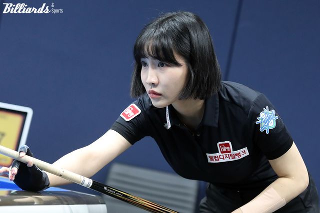 64강전에서 '하이런 1점 차'의 신승을 거두며 32강에 올라간 최혜미(웰컴저축은행). 32강에서 최혜미는 히다와 16강 진출을 다툰다.