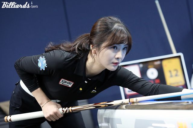 16강전에서 김가영(하나카드)을 꺾고 2회 연속 8강 이상 올라온 김상아.&nbsp;