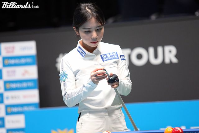 최혜미와 준결승에서 승부를 겨루는 김민영(블루원리조트).&nbsp;