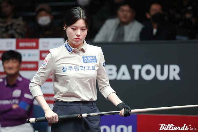 '블루원 바비인형' 서한솔(26)이 오래간만에 PBA 팀리그 단식전에 출전한다.&nbsp; &nbsp;사진=고양/이용휘 기자