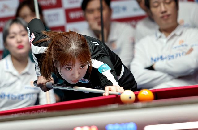 사카이는 이번 시즌 LPBA 투어에서 2승을 거두며 활약했고, 팀리그 4라운드 혼합복식에서도 5경기 연속 승리를 거뒀다.&nbsp; PBA 제공