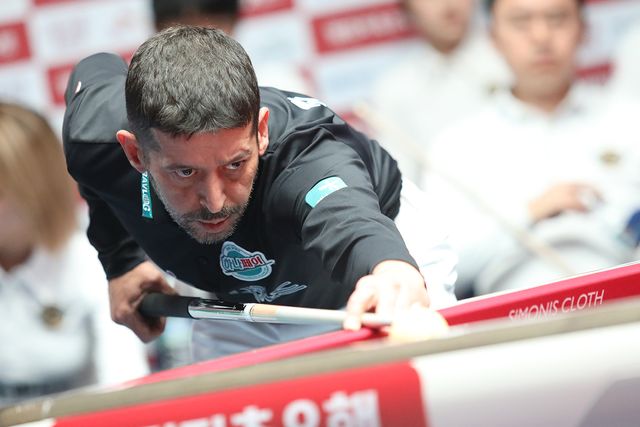 초클루는 세계 무대에서 활약했던 오랜 경험을 살려 플레이를 리드하며 사카이와 연속 승리를 거뒀다.&nbsp; &nbsp;사진=고양/이용휘 기자