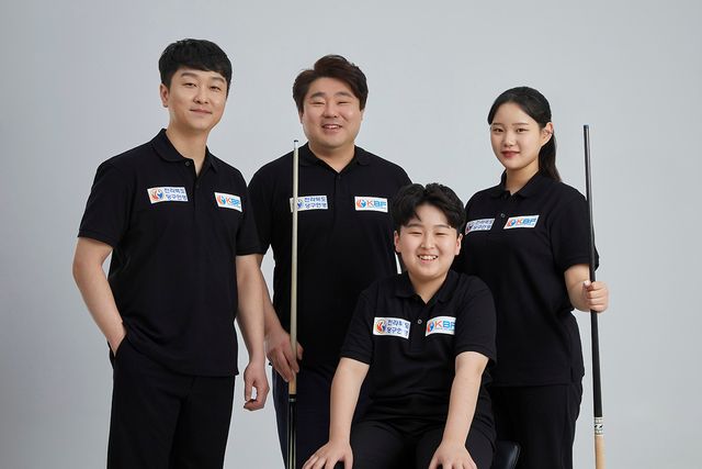 전북당구연맹 팀. 왼쪽부터 김택균, 한상명, 김민준, 조윤서.