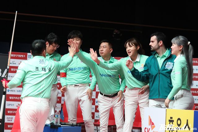 9연승 기록을 이어나가고 있는 NH농협카드. 사진=고양/이용휘 기자