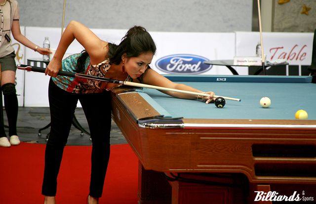 2000년대 중반에 한국에서 열린 프로포켓볼(KPT) 투어에 출전했던 사넬 로레인.&nbsp; 사진=빌리어즈앤스포츠 DB