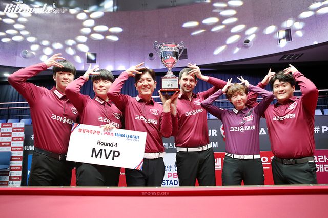 4라운드 우승을 차지하며 포스트시즌 3번째 티켓을 손에 넣은 크라운해태 라온. 