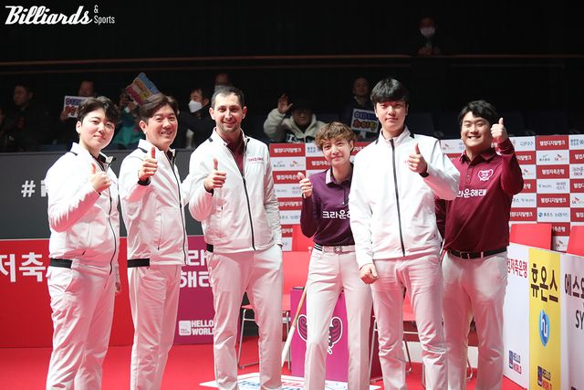 크라운해태는 독주하는 NH농협카드 못지 않은 화력으로 승점을 차곡차곡 쌓아 승패에서는 3패가 더 많지만, 승점은 2점 차이밖에 나지 않는다.