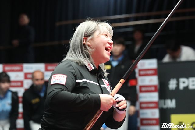 6세트 역전승 후 환하게 웃는 김예은.