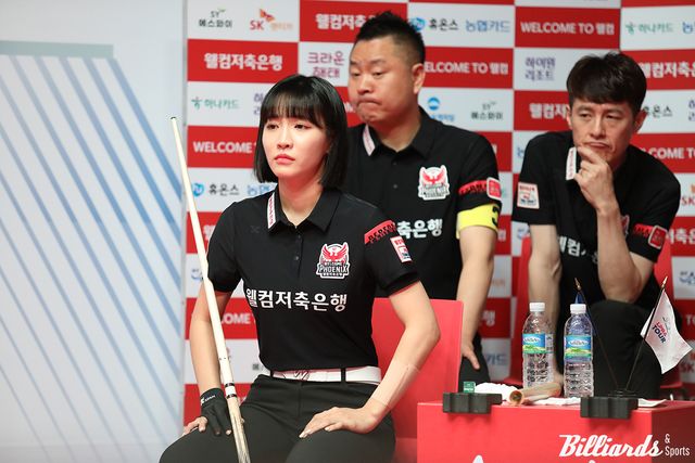 전날 4세트 혼합복식과 이번 경기 6세트 여자단식에서 2승을 견인한 웰컴저축은행 최혜미.