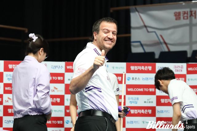 2위로 3라운드를 마친 하이원리조트. 1세트 승리 후 미소 짓는 륏피 체네트(하이원리조트)