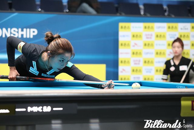 두 대회 연속 64강에서 조예은을 꺾고 32강에 오른 김가영(하나카드).