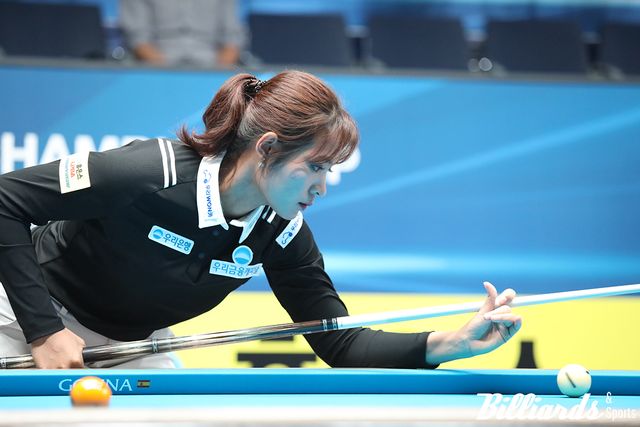 스롱 피아비(우리금융캐피탈)가 전애린을 꺾고 무사히 32강에 안착했다. 사진=고양/이용휘 기자