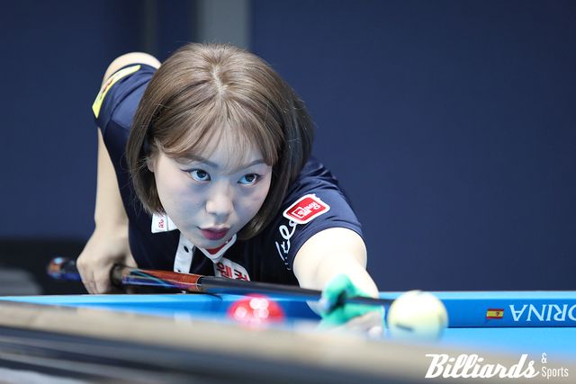 김채연을 승부치기에서 꺾고 16강에 오른 김예은(웰컴저축은행)