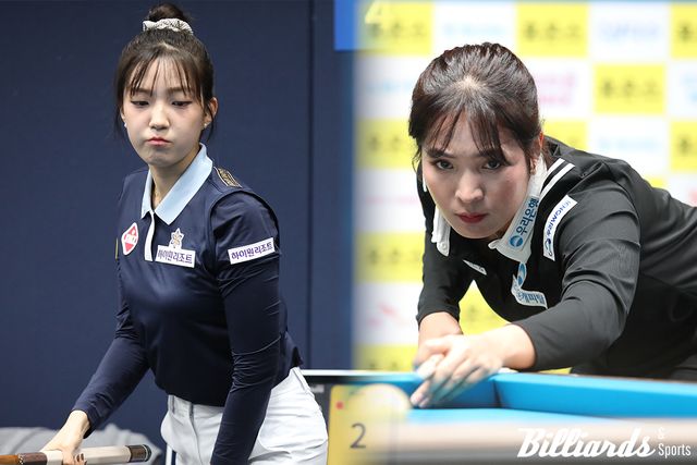 전지우(하이원리조트)와 스롱 피아비(우리금융캐피탈)가 4강으로 가는 길목인 8강에서 맞붙는다. 전지우는 이번 대회에서 프로당구 데뷔 후 두 번째 8강에 오르며 최고 기록인 4강 진출에 도전하고 있으며, 스롱은 부진을 털어내기 위한 시즌 첫 4강에 도전 중이다. 전지우와 스롱의 역대 전적은 한 차례 맞대결에서 스롱이 먼저 1승을 차지했다. 사진=고양/이용휘 기자