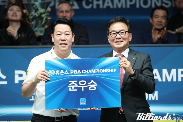 이번 시즌 5개 투어 중 4개 투어 결승에 진출한 강동궁이 두 번째 준우승을 차지했다. 강동궁은 이번 시즌 두 번의 결승전에서 모두 다비드 마르티네스에게 패해 준우승을 거뒀다. 사진=고양/이용휘 기자