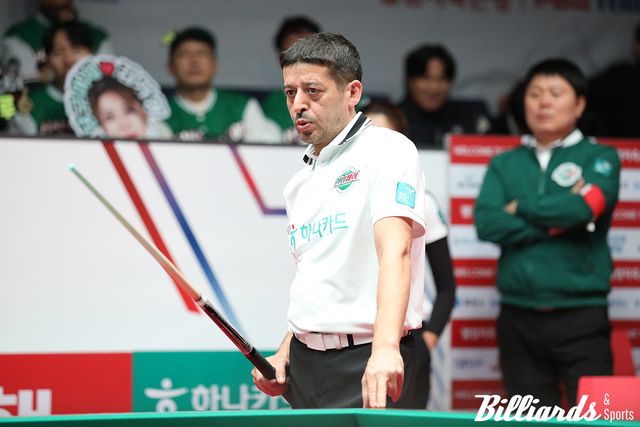 무라트 나지 초클루(하나카드) 역시 1이닝에 하이런 10점을 치며 퍼펙트큐에 도전했으나 마지막 1점을 놓쳐 아쉽게 퍼페트큐 달성에는 실패했으나 1, 5세트 승리로 김가영과 함께 두 세트 승리를 기록했다.