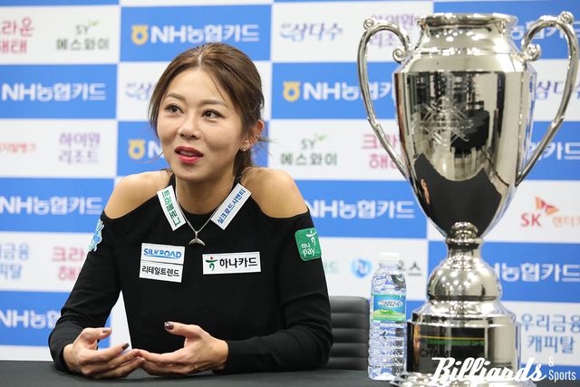 프로당구 최초로 개인통산 11승을 달성한 김가영(하나카드). 사진=고양/이용휘 기자