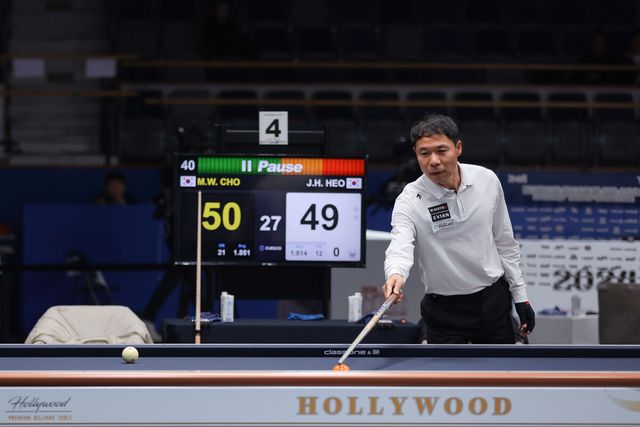 허정한(경남)은 이번 서울 당구월드컵 16강 성적으로 종전 8위를 지켰다.
