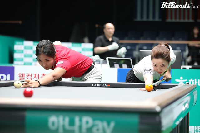 스롱은 2차 투어 '하나카드 LPBA 챔피언십' 64강에서 차유람(휴온스)에게 종료 직전에 6점타를 맞고 19:19 동점을 허용해 하이런에서 5 대 6으로 밀려 패했다.