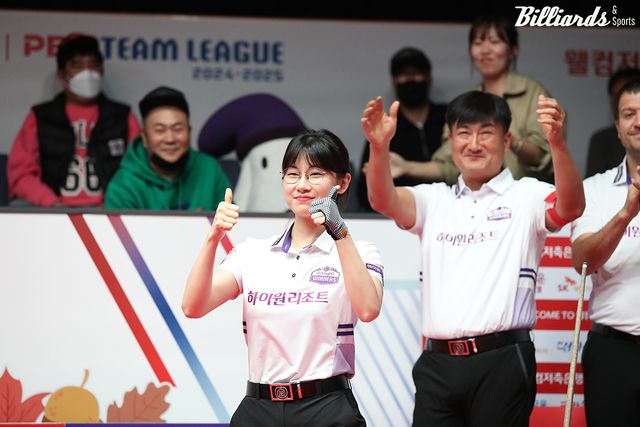 하위권 약체 팀 하이원리조트가 이번 시즌 팀리그 2라운드와 3라운드를 거치며 강팀으로 변모했다. 과연 4라운드까지 분위기를 이어갈 수 있을까.&nbsp; 사진=빌리어즈앤스포츠 DB