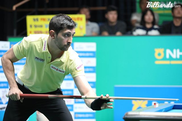 전체 시즌 종합랭킹에서 1위로 올라선 다비드 마르티네스(크라운해태). 마르티네스는 6차 투어 4강에서 김영원에게 져 결승행에 실패했지만, 종전 1위 조재호(NH농협카드)를 제치고 선두로 올라왔다.