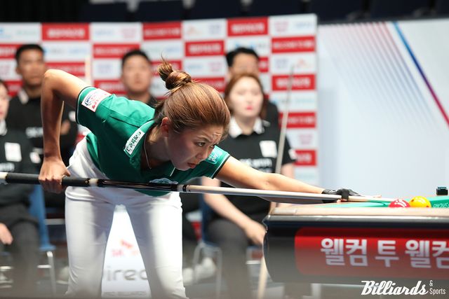 프로당구(PBA) 팀리그 4라운드가 19일부터 27일까지 9일간 광명시민체육관에서 열린다. 사진은 하나카드 김가영.&nbsp; 사진=빌리어즈앤스포츠 DB