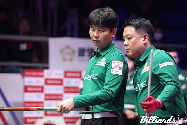 NH농협카드의 4라운드 첫승의 주역 김현우1와 조재호. 사진=고양/이용휘 기자