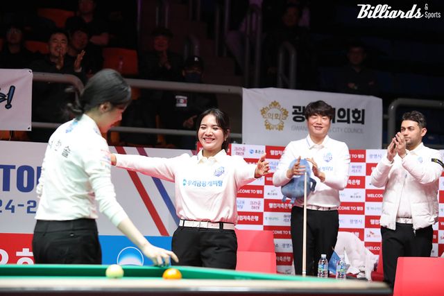 스롱 피아비(우리금융캐피탈)는 6세트에서 천적 한지은(에스와이)에게 승리하며 팀의 2연승을 견인했다.