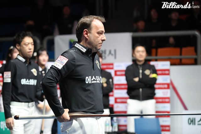 이번 경기에서 단 2득점에 그치며 1세트와 3세트를 모두 패한 에스와이의 다니엘 산체스(스페인).