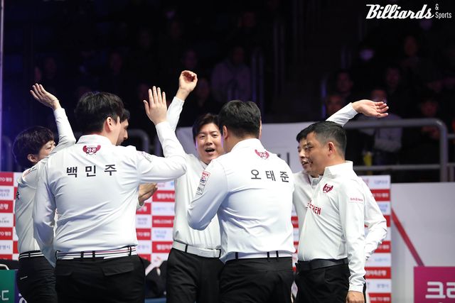 화이팅을 외치는 크라운해태.&nbsp; 사진=광명/이용휘 기자