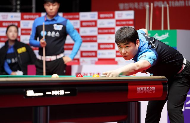 7세트에 극적인 재역전승을 거둔 휴온스 이상대.