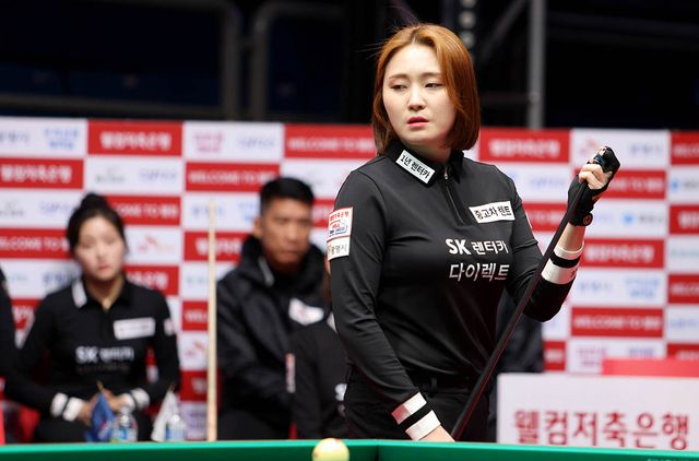 6세트 여자단식에서 김예은을 꺾고 7세트로 승부를 연장한 강지은(SK렌터카)