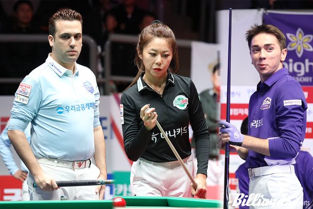 우리금융캐피탈-하나카드-하이원리조트가 팀리그 4라운드 최종일까지 우승 경쟁을 이어간다. 사진=광명/이용휘 기자