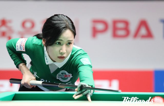 김진아(하나카드)가 팀리그 4라운드 2세트에서 5승2패를 거두며 좋은 성적을 보여줬다. 사진=광명/이용휘 기자