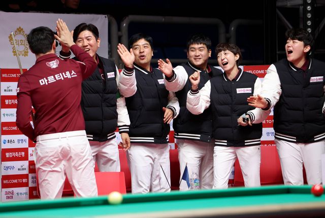 기뻐하는 크라운해태. 사진=PBA