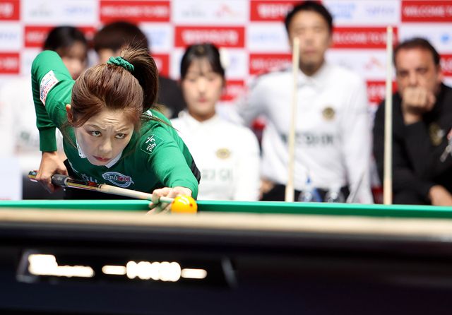 하나카드의 마지막 승리를 장식한 김가영.