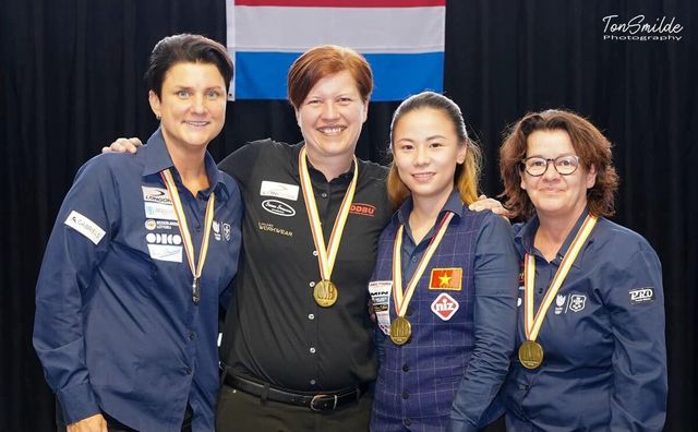 올해 세계여자3쿠션선수권대회 4강에 입상한 응우옌호앙옌니.&nbsp; 사진=Ton Smilde