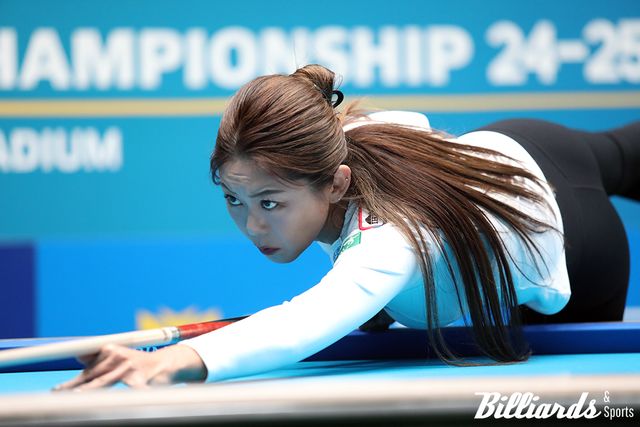 김가영(하나카드)는 3연속으로 조예은을 꺾고 32강에 안착했다.